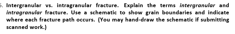 Solved Intergranular vs. ﻿intragranular fracture. Explain | Chegg.com