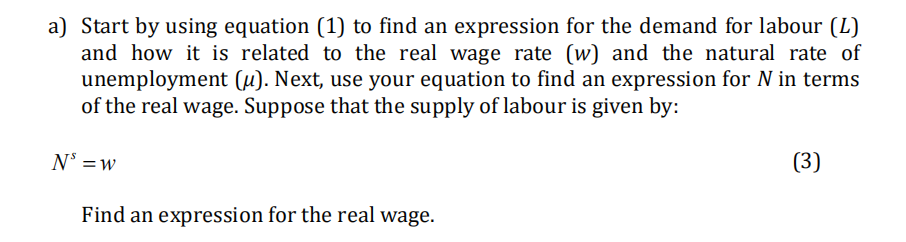 term paper on demand and supply of labour