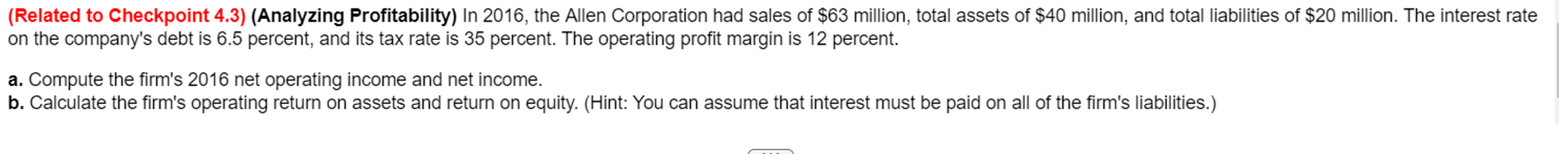 Solved (related To Checkpoint 4.3) (analyzing Profitability) 