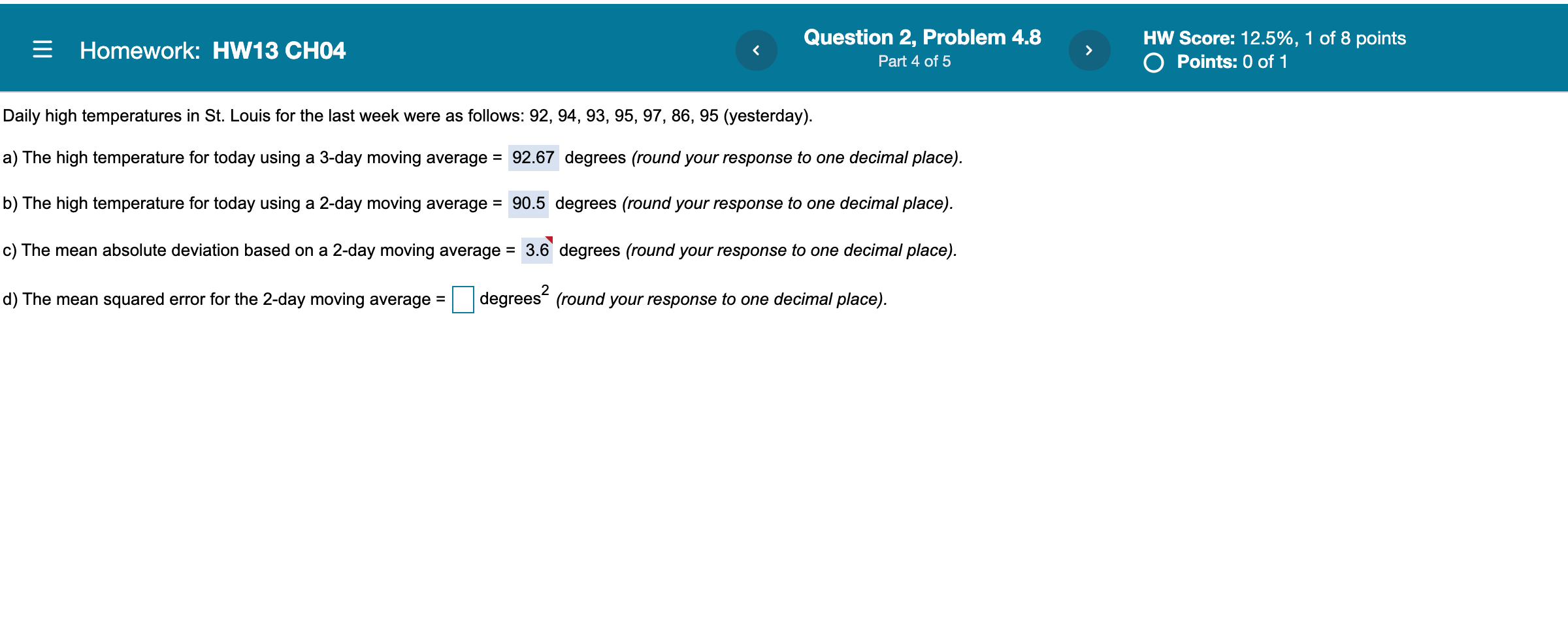 Solved = Homework: HW13 CH04