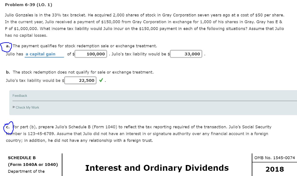 Solved Problem 639 (LO. 1) Julio Gonzales is in the 33 tax