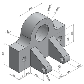 Solved Make a solid model of the figure shown Above. | Chegg.com