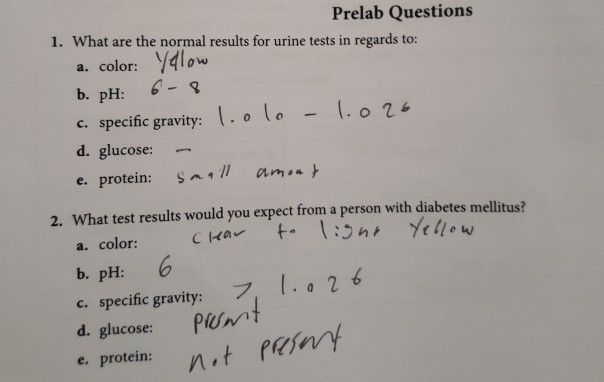 low specific gravity lab results