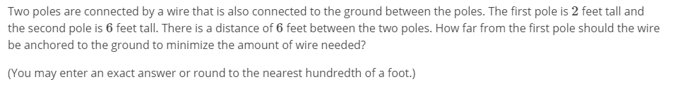 Solved Two poles are connected by a wire that is also | Chegg.com