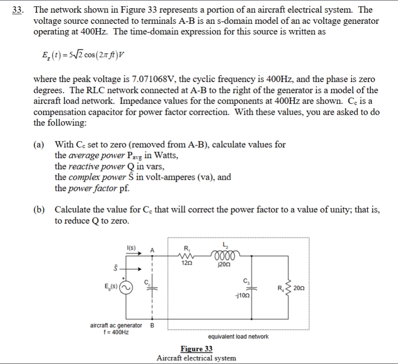 Solved 33. ﻿The network shown in Figure 33 ﻿represents a | Chegg.com