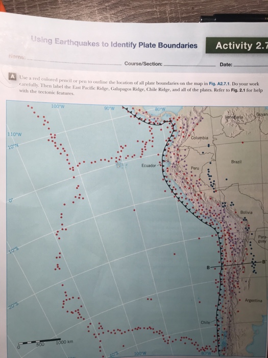 Solved Using Earthquakes To Identify Plate Boundaries | Chegg.com