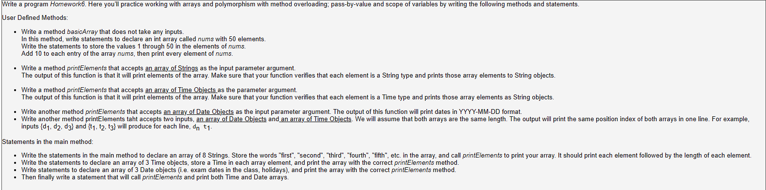 Solved Write a program Homework6. Here you'll practice | Chegg.com