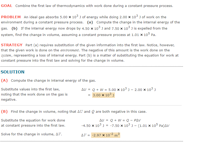 Solved GOAL Combine the first law of thermodynamics with | Chegg.com