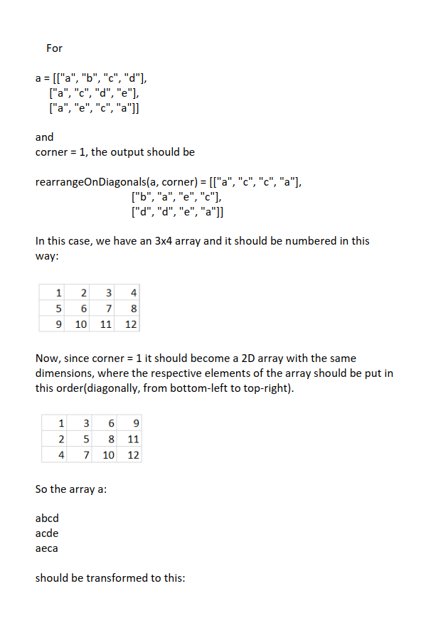 Solved Please solve in java: • You are given a 2D array a | Chegg.com