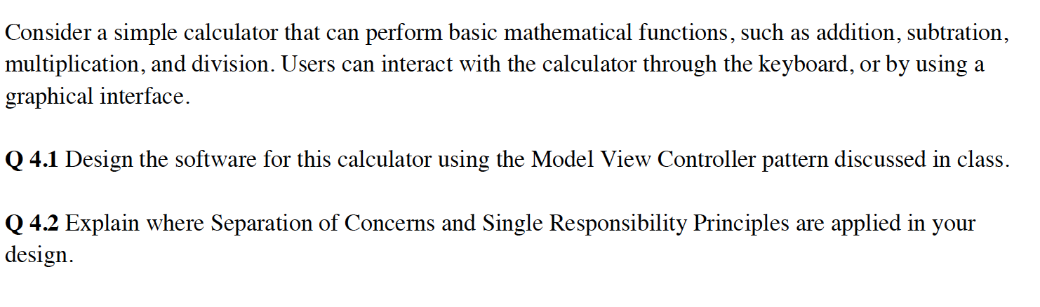 Solved Consider a simple calculator that can perform basic | Chegg.com