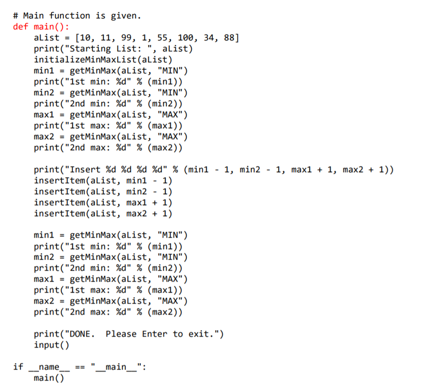 Solved The starting code is also shown here. There are three | Chegg.com