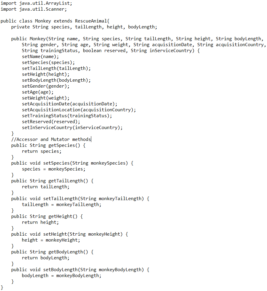 o 5. Next, you will implement the reserveAnimal() | Chegg.com