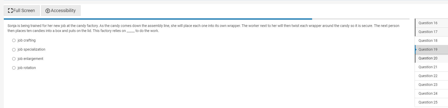 Solved 1. Full Screen Accessibility Question 1 Which of | Chegg.com