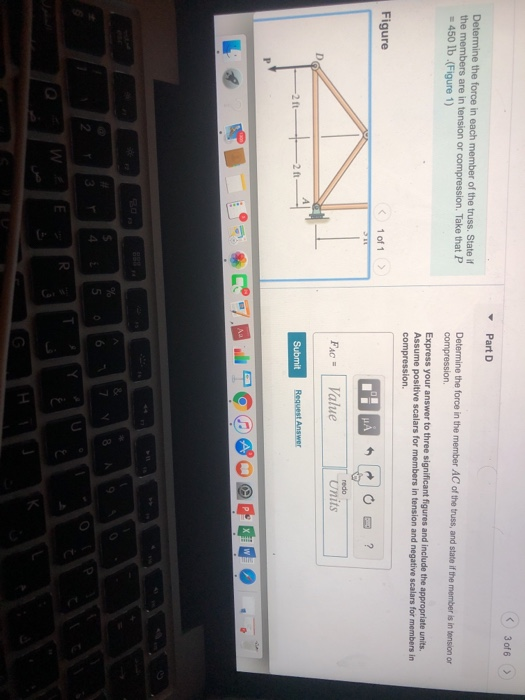 Solved Part A Determine the force in each member of the | Chegg.com