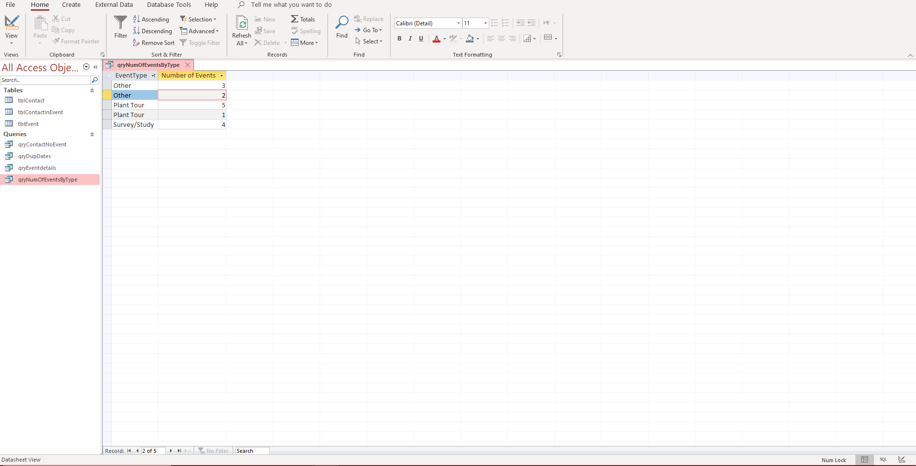 MICROSOFT ACCESS 2019 -- Open the query | Chegg.com