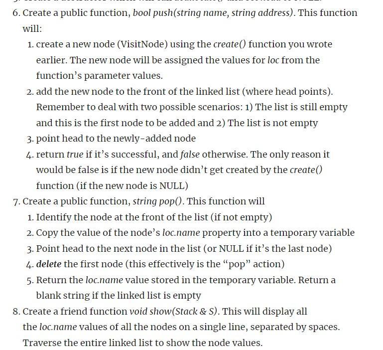 Solved The purpose of this challenge is to implement a stack | Chegg.com