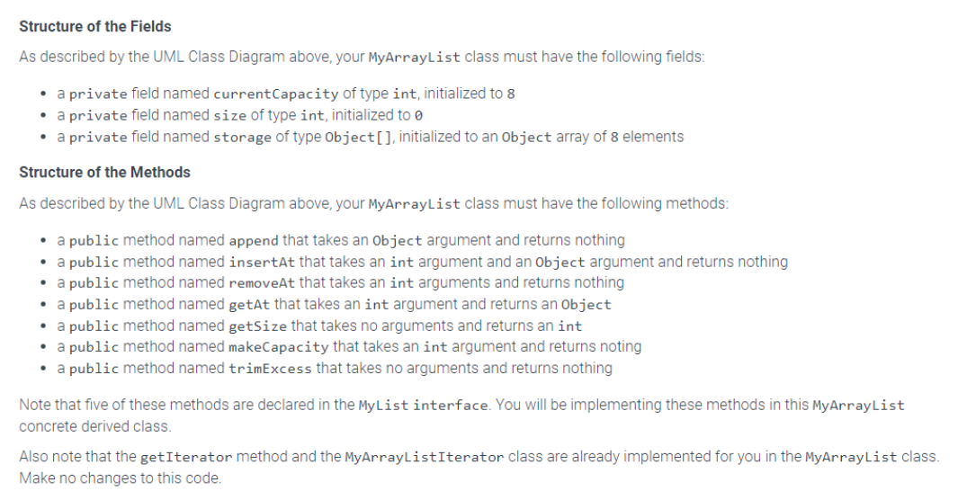 Solved Please Use JAVA Solve For Files MyArrayList.java And | Chegg.com