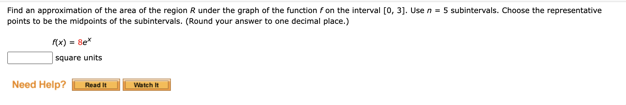 Solved Find an approximation of the area of the region R | Chegg.com