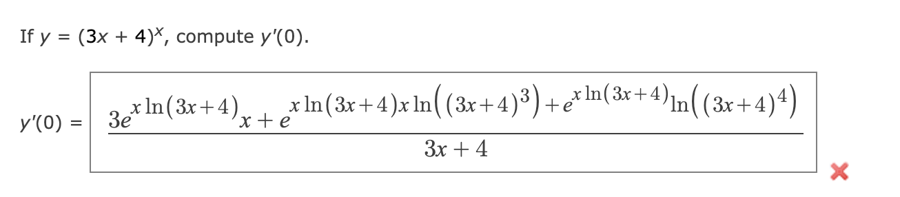 solved-if-y-3x-4-x-compute-y-0-chegg