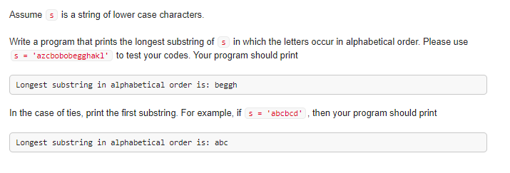 Solved Assume S Is A String Of Lower Case Characters. Write | Chegg.com