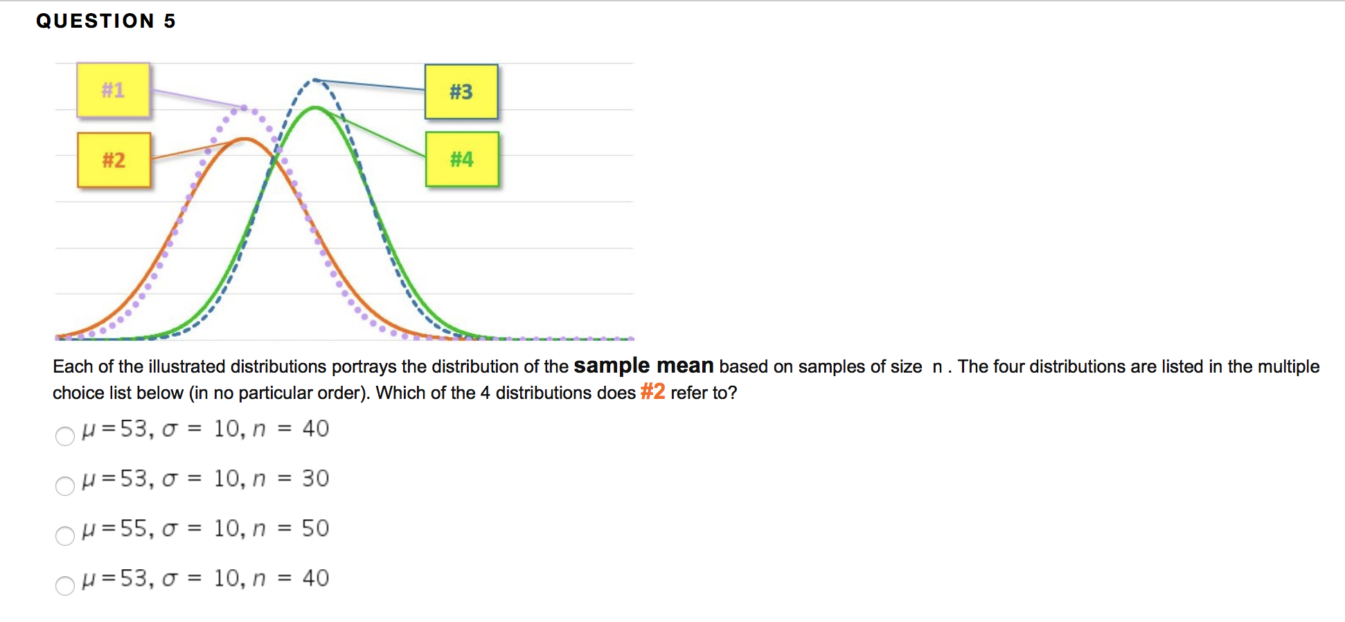 Solved QUESTION 5 #1 #3 #2 #4 Each of the illustrated | Chegg.com