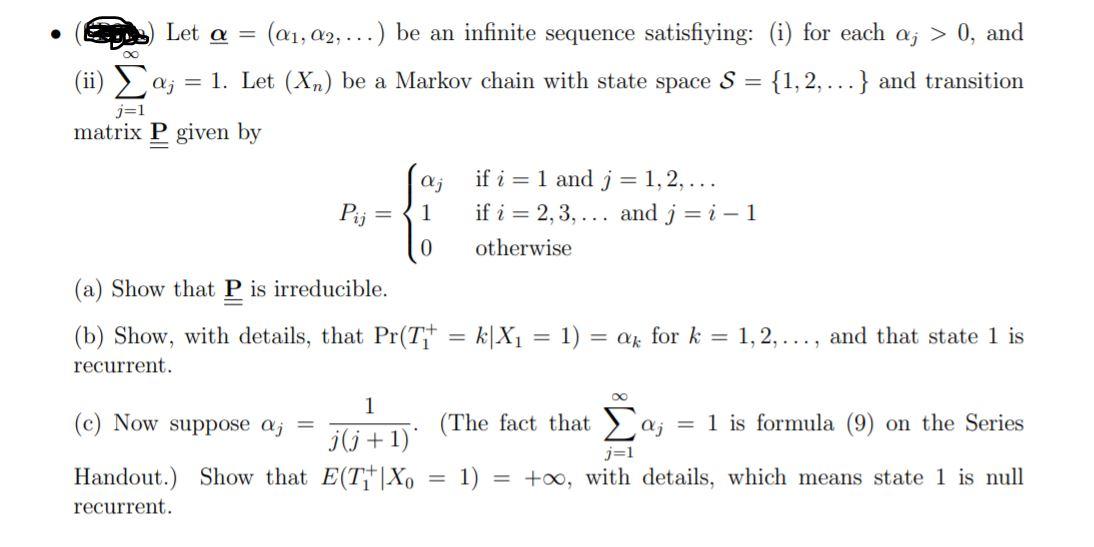 Let A Q1 Q2 Be An Infinite Sequence Satisf Chegg Com