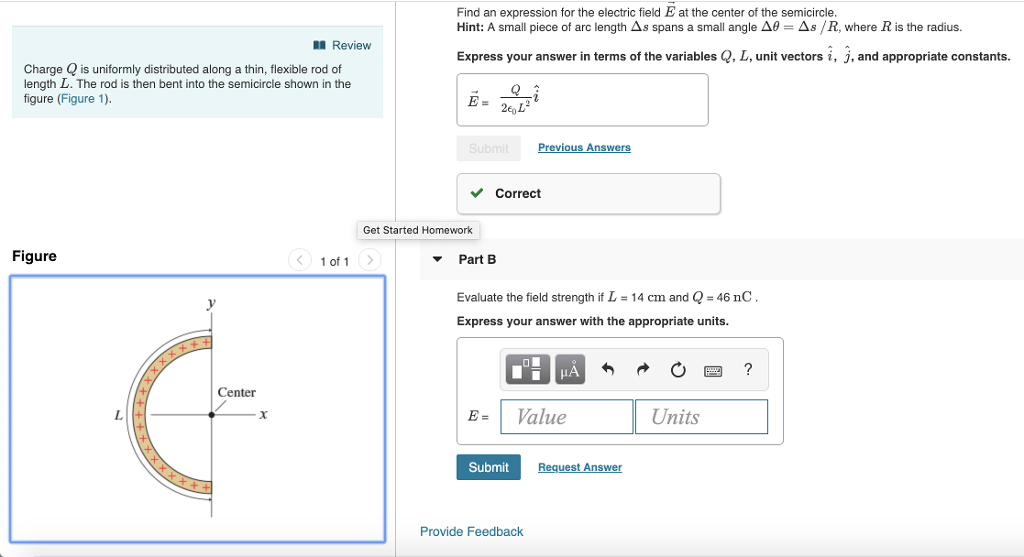 Solved Find An Expression For The Electric Field E At The