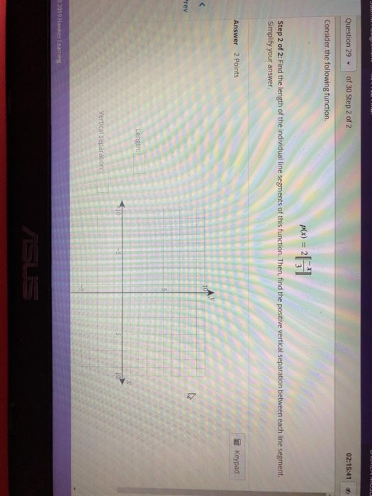 Solved 29 1 of 30 Step 1 of 2 Consider the following | Chegg.com