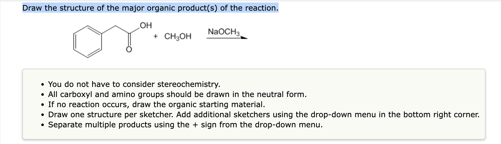 Solved Draw the structure of the major organic product(s) of | Chegg.com