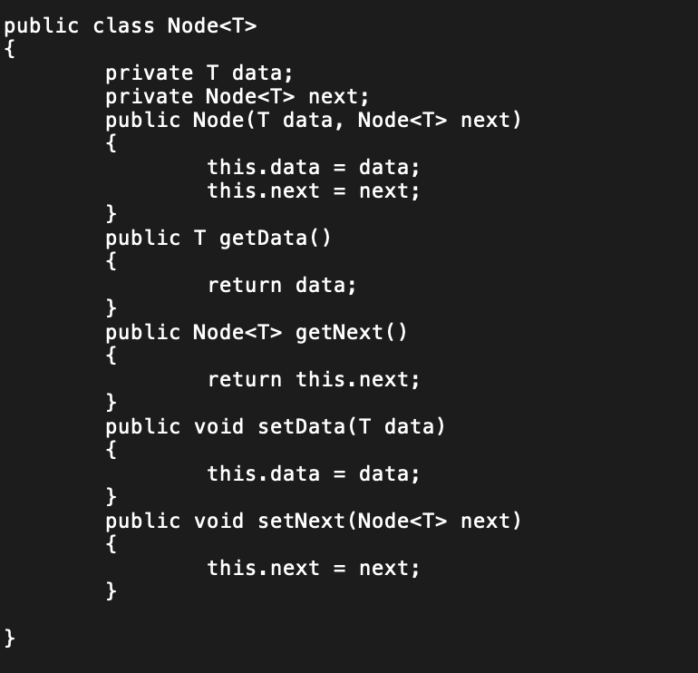public public class Node { private I data; private | Chegg.com