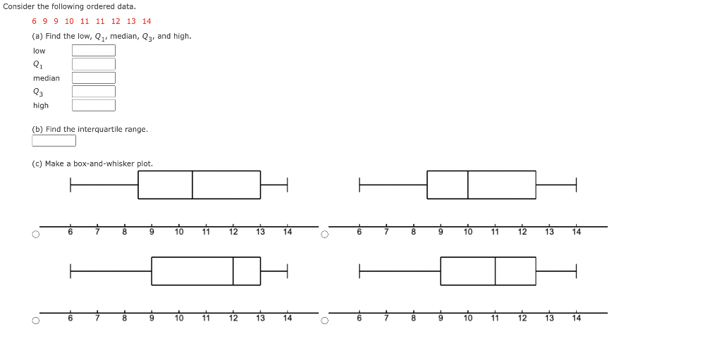 Solved (b) Find the interquartile range. | Chegg.com