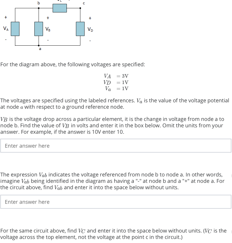 Solved B B С + + + VA VE Vo а For The Diagram Above, The | Chegg.com