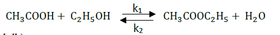 Solved The esterification reaction of acetic acid and ethyl | Chegg.com