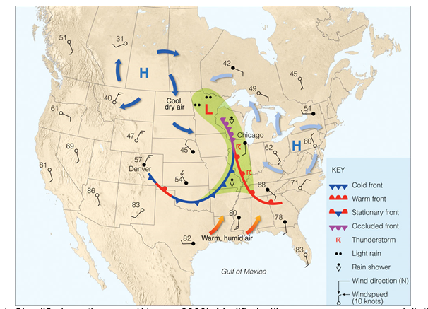 weather fronts map