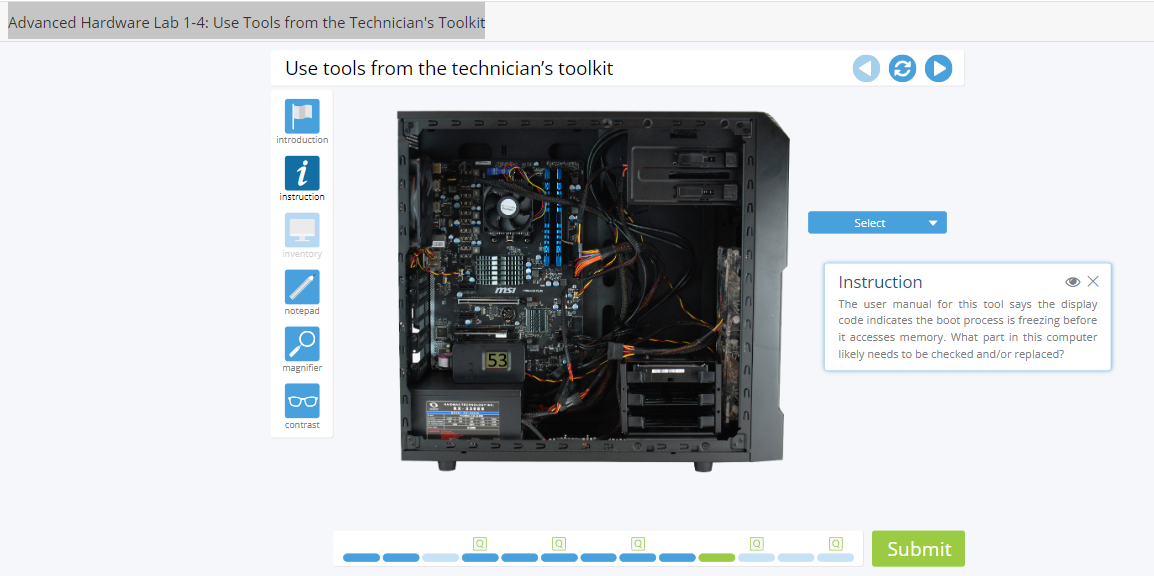 Solved The user manual for this tool says the display code