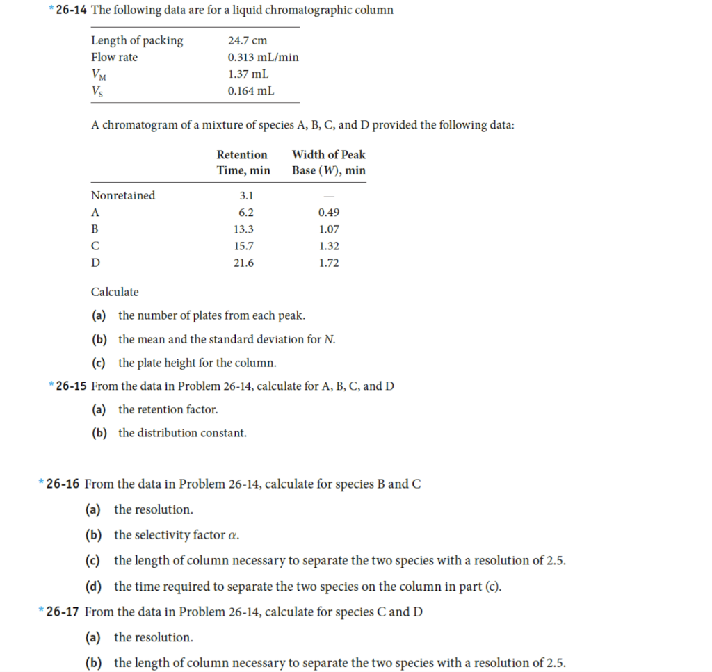 Solved * 2614 The following data are for a liquid