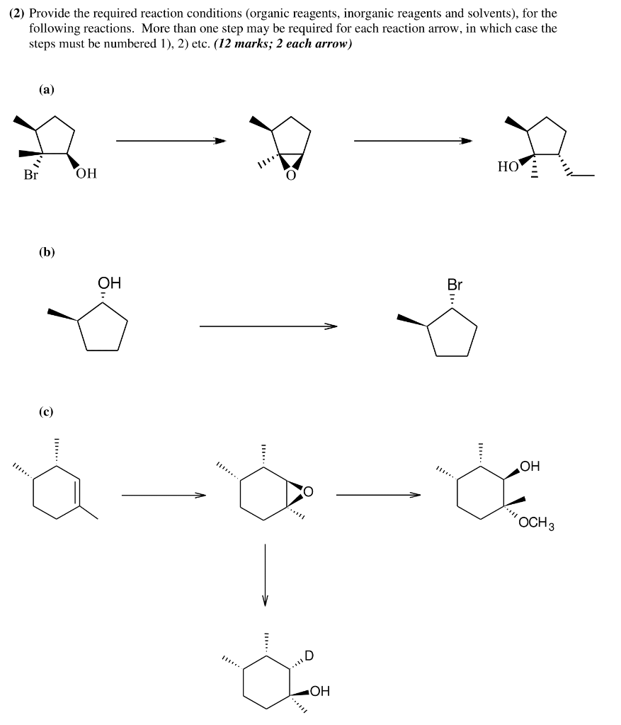 Solved Provide the required reaction conditions (organic | Chegg.com