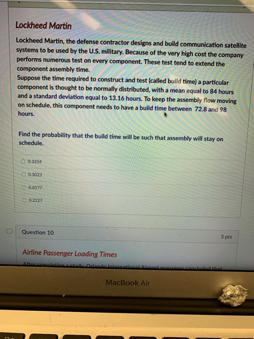 Solved Lockheed Martin Lockheed Martin, the defense | Chegg.com
