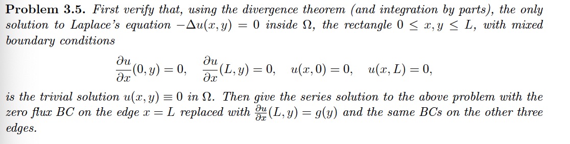 Solved Problem 3.5. First verify that, using the divergence | Chegg.com