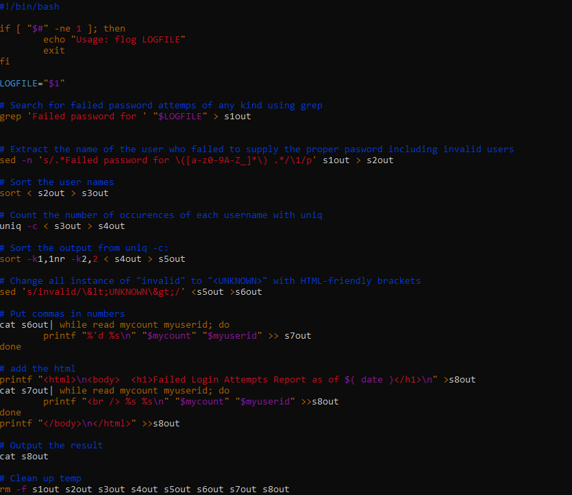 Solved my shell script code is printing two extra blank | Chegg.com