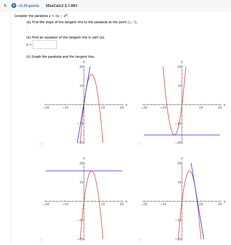 Solved 1 13 33 Points Sesscalc2 2 1 001 Consider The Chegg Com