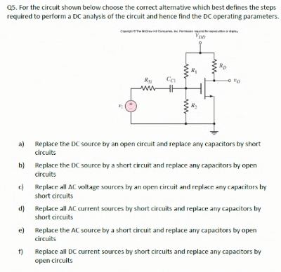 Solved 25. For the circuit shown below choose the correct | Chegg.com