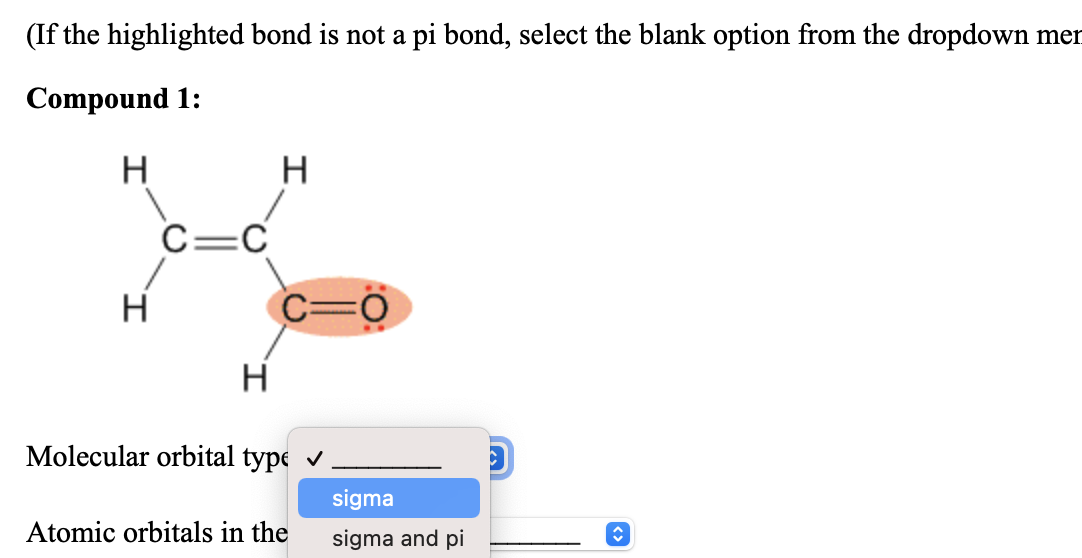 Solved Describe each highlighted bond in terms of the | Chegg.com