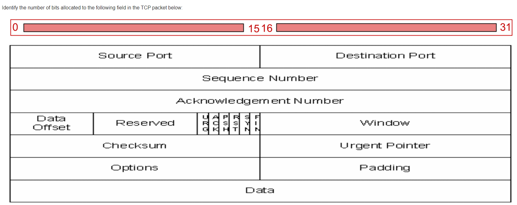 Solved Identify the number of bits allocated to the | Chegg.com