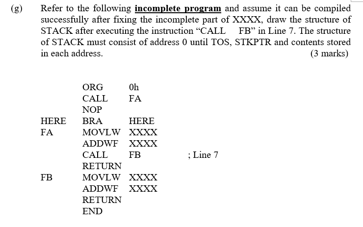 Solved Refer to the following incomplete program and assume | Chegg.com