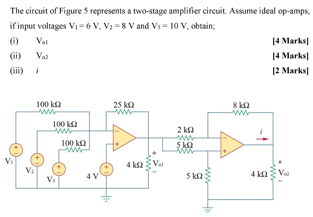 Solved The circuit of Figure 5 represents a two-stage | Chegg.com
