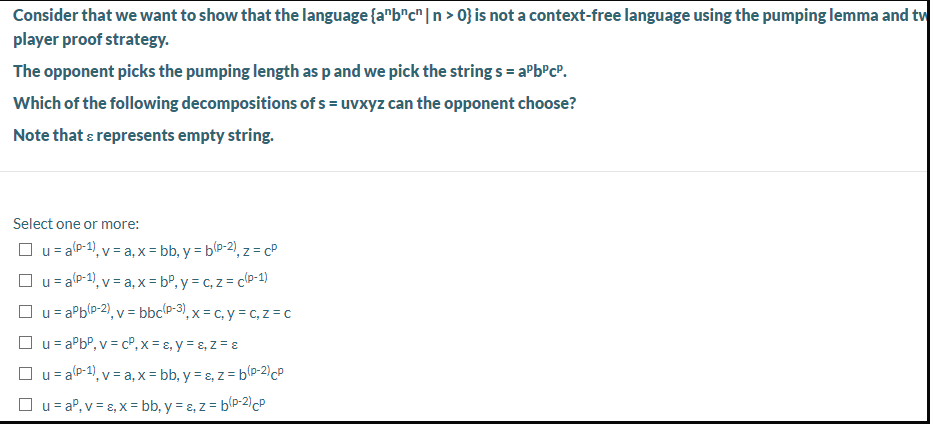Solved Consider That We Want To Show That The Language A Chegg Com