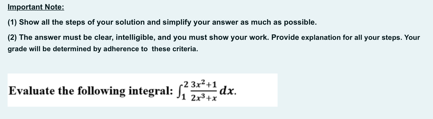 Solved Important Note: (1) Show all the steps of your | Chegg.com