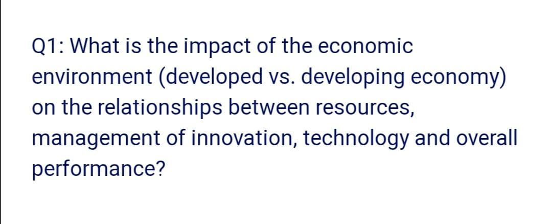 Solved Q1: What Is The Impact Of The Economic Environment | Chegg.com