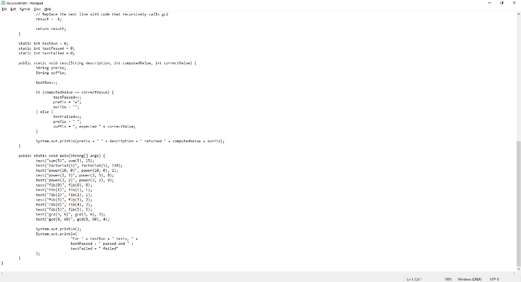 Solved The attached Java program computes a number of | Chegg.com